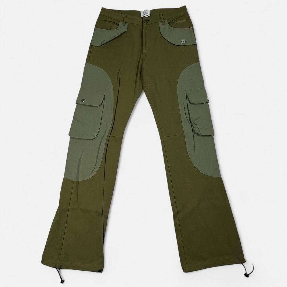 Olive and green v2 crescent cargo pants by Vale Forever